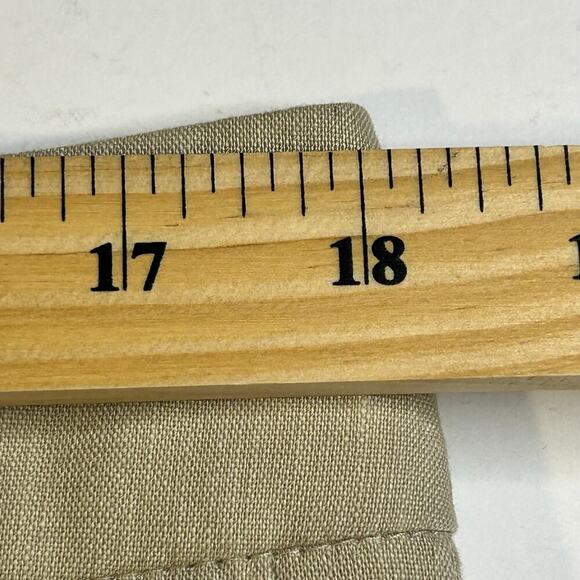 Ann Taylor NWT beige signature fit linen blend wide leg cuffed pants size 14 - Picture 7 of 9